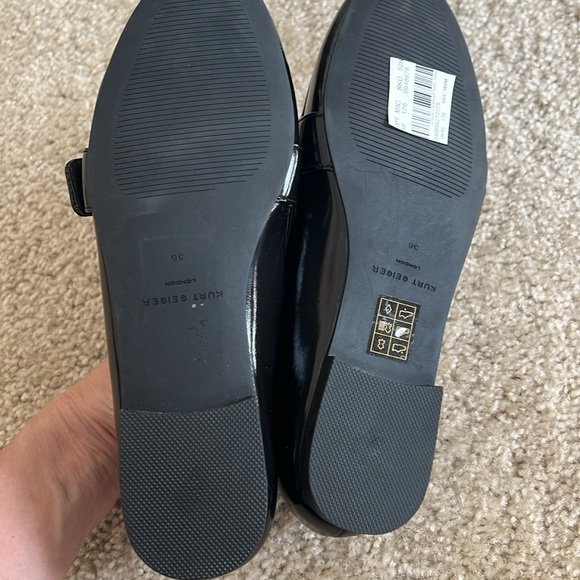 Kurt Geiger Mayfair leather black loafer rhinestone buckle eagle shoe size 36 6 - Picture 7 of 8